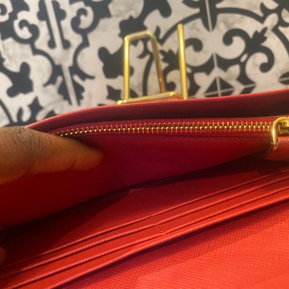 Prada Pink Ribbon Saffiano Leather Bi-fold Wallet - Picture 7 of 9